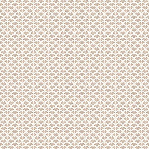 BRICOFLOR Retro-Tapete | Metallic Tapete mit Ornament | Art Déco Vliestapete in Weiß und Rosegold | 20er Jahre Wandtapete ideal für Wohnzimmer und Esszimmer