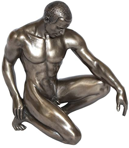 Deko Figur Body Talk Kollektion Nackter Mann kniend H 15 cm Bodybuilder Skulptur Figur Parastone