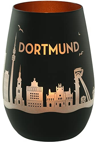 Goodtimes Windlicht Dortmund Skyline (Schwarz & Bronze)