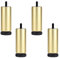 WSZGRJDM 4 Stück Aluminiumlegierung, Sofafüße, Möbelfüße, Höhenversteller, Schrankersatzbeine, Schrankstützbeine, Möbelbein mit Gewinde – M8-Gewinde (Gold/schwarz/Silber)