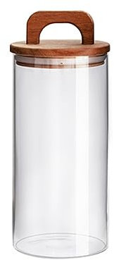 Petal Glass Jar Sealed Tea Jar Food Grade Large Capacity Sugar Jar Striped Storage Jar Round Glass Jar 28117 (1400ML)