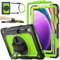 SEYMAC stock Case for Samsung Galaxy Tab S10 FE/ S9 FE 10.9 inch & S9 11 inch, Full-body Drop Protection with Screen Protector, 360° Rotating Stand/Hand Strap, Pen Holder & Shoulder Strap, Green