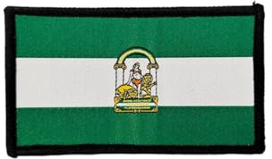 Bestickter Aufnäher Mit Flagge Andalusien - Offizielles Wappen, Motorradflicken, Militär-Patch