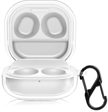 kwmobile Earphones Case Compatible with Samsung Galaxy Buds FE - Crystal TPU Two-Part Earbuds Case - Transparent