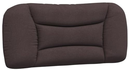 vidaXL Kopfteil Kissen, Kopfteilkissen mit Reißverschluss, Rückenkissen mit hervorragender Rückenlehne, Kopfkissen Lesekissen, Dunkelbraun 90cm Stoff