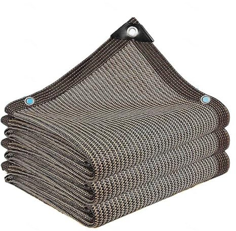 Voile d'ombrage 3x3 pour Tonnelle Toile Ombrage Toile Pergola Voile Ombrage 3x3 Toile d Ombrage 90% Filet Anti Chaleur L'air Peut Circuler vers et vers Le Bas sans Perçage,brown-2x2m