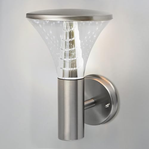 qfzwj 18W LED Wandleuchte Außen,1600LM 3000K Warmweiß Aussenlampe Außenleuchte Wand,IP44 Wasserdicht Edelstahl Schwarz Außenwandleuchte für Haustür Garage Garten Terrasse