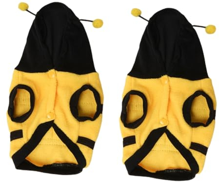 INOOMP 2stücke Halloween Biene Haustier Kostüm Lustiger Hund Hoodie Für Fotoshootings Bequem Und Langlebig Für Kleine Hunde Und Welpen Kreative Tierbekleidung Für Besondere Anlässe