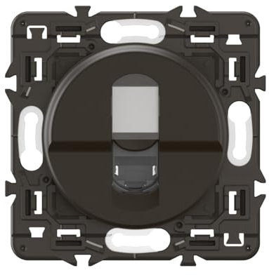 LEGRAND - Prise RJ45 Cat. 6 STP blindée - Prise Murale Multimédia - Pour Transmissions Haut Débit Gigabit Ethernet - A compléter d'une Plaque - Noir