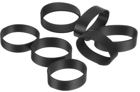 QUARKZMAN 100pz Elastici in Gomma Siliconica, 12x5mm Fascette in Silicone Fascette Fermacavi Elastici Resistenti Antiscivolo per Avvolgimenti Avvolgimento Cavi Borse, Nero