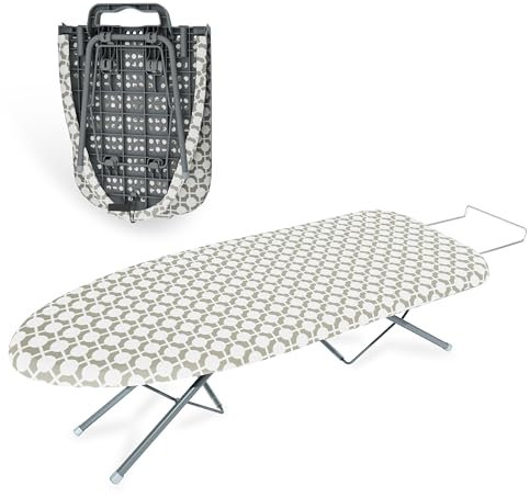 Shrivee Tabla de Planchar Plegable Pequeña con Soporte Portátil Compacta y Ahorradora de Espacio (Gris)