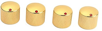 4pcs Set Golden Dot Iron Guitar Volume Knobs for Electric Guitar | Vintage Look, Fits Comfortably in Hand, Replacement Parts for Music Accessories and Equipment