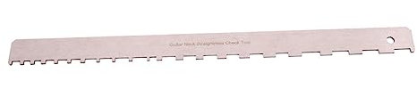 ifundom Stainless Steel Guitar Neck Ruler Gekerbtes Messwerkzeug Für Gitarren Bassreparatur Präzise Gerade Ausrichtung Und Dual- Langlebig Und Benutzerfreundlich