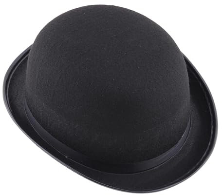 Generic Melone Bowler Hut, Derby Chaplin Hut Im Viktorianischen Stil, Zauberer-Steampunk-Cosplay-Bowlerhut, Halloween Kostüm Accessoire Für Erwachsene Unisex