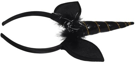 HAPINARY Einhorn Schwarz Kopf Party-haarreif Für Junge Mädchen Cosplay-kopfbedeckung Exquisit Verarbeitet Leicht Tragbar Als Party-kopfschmuck Und Performance-accessoire