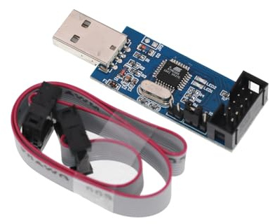 51 AVR ATMEGA8 Programmer USBASP USB ISP Downloader 10 Pin USB Programmer 3.3V 5V with Cable 6 inches Length Compatible with AVR ATMEGA8 Programmer