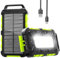 Solar Powerbank 26800mAh, PD15W Tragbare Solar Ladegerät mit Solarpanel USB C Externer Akku Outdoor Wasserdichtes mit LED Taschenlampe und 3 Ausgängen für Camping, Smartphones, Tablets (Grün)