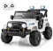 COSTWAY 12V Elektroauto Kinder, Elektro Kinderauto mit 2,4G Fernsteuerung, LED-Leuchten, Musik und Hupe, Jeep Auto für Kinder ab 3 Jahren (Weiß)