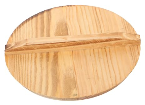MOTHNUR Holzdeckel 14.00 cm Rund Kleiner Schüsseldeckel Aus Naturholz Ersatzdeckel Für Topf Und Wok Leicht Glatte Oberfläche Spritzschutz Beim Kochen