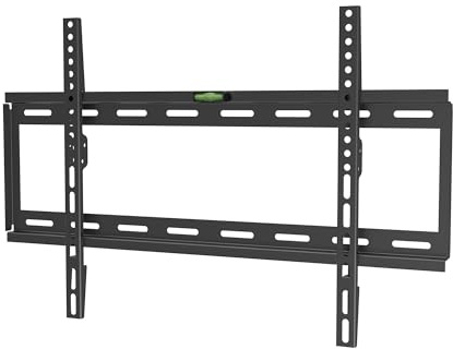 SLX Support Mural Fixe Fin pour TV de 37 à 80, Profil Ultra Bas de 25 mm, VESA Max 600 x 400, 50 kg, Support Mural Robuste pour écrans Plats LED LCD avec Niveau à Bulle intégré et kit de Fixation