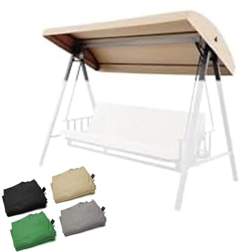 RTVGNSZSJL Ersatzdach Für Hollywoodschaukel 190x120cm 195x125cm Hollywoodschaukel Dachbezug 2-3 Sitzer Sonnendach Ersatz-Bezug Für Gartenschaukel(Beige,191x120cm/75x47in)