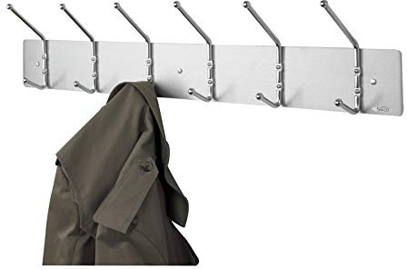Safco Acier et Aluminium Porte manteau avec 6 crochet - Argent