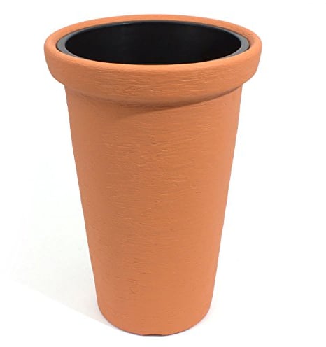 Prosperplast Grand Pot de Fleur Aspect Massif Couleur Terre Cuite Hauteur 50 cm 17 l