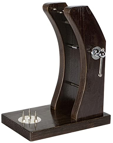 WOLFPACK LINEA PROFESIONAL Dunkler Schinkenständer Modell Pata Negra Soporte Jamon Modelo Oscuro, Madera, 1 cm