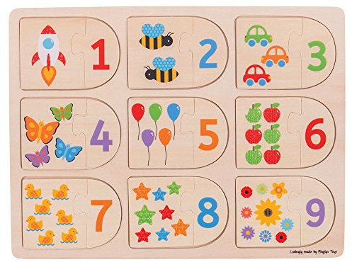 Bigjigs Toys Picture and Number Matching Puzzle