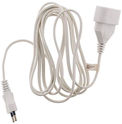 Zenitech - Prolongateur Ménager 6A HO3VVH2F 2x0,75mm² - Rallonge Électrique Équipée d'une Fiche 2P 6A - Puissance Max 1380W - Usage Intérieur - Conforme à la Norme NF - Blanc - Longueur 3m