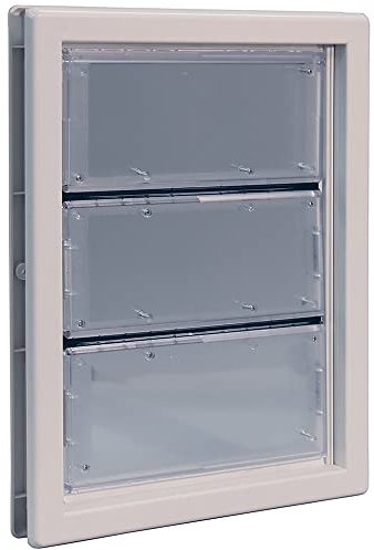 Ideal Pet Products Luftdichtung Haustiertür mit Teleskoprahmen, Maße: 25,7 x 39,1 cm, Extra Large - 10.25 x 15.75 Flap Size, weiß