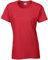Gildan Ladies/Womens Heavy Cotton Missy Fit Short Sleeve T-Shirt (M) (Red)