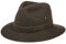 Stetson Avasun Waxed Cotton Traveller Damen/Herren - Wanderhut UV-Schutz 40+ - Sonnenhut Wasserabweisend - Hut aus gewachster Baumwolle - Regenhut Sommer/Winter Dunkelbraun XXL (62-63 cm)