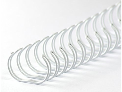 r&b 34RM127-WS Drahtbinderücken 34 Ringe 12.7 mm, 1/2 Zoll, 3:1 Teilung, 50 Stück, weiß