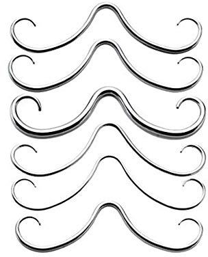 BodyJewelryOnline Erwachsenen-316L chirurgischer Stahl Septum Schnurrbart Nase Ring Heinemann (10G-2.4)