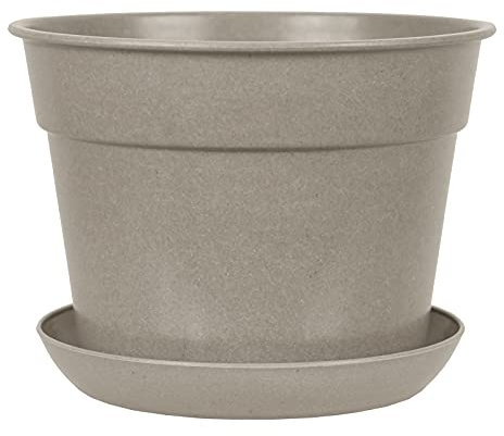 CrazyGadget® 19cm 7.5 Round Biodegradable Compostable Degradable Planting Plant Flower Pots with Saucers - Best Start for Seeds Cuttings & Seeding's (4)