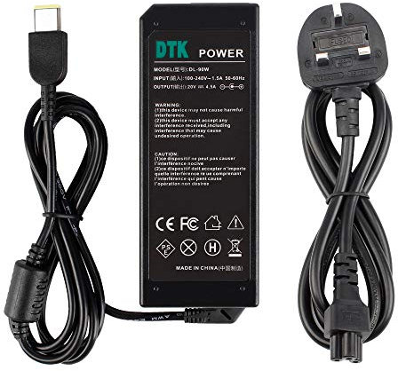 DTK 20V 4.5A 90W Laptop Charger for LENOVO Thinkpad IdeaPad Notebook Computer PC Power Cord Supply Lead AC Adapter adp-90xd Y40 Yoga Essential Chromebook Flex series Connector:11.0 x 5.0mm