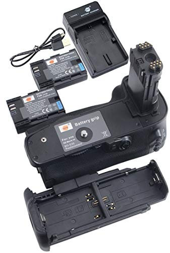 DSTE BG-E20 Poignée Batterie + 2X LP-E6 Batterie + USB Chargeur Compatible pour Canon EOS 5D Mark IV