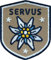 2 x Edelweiss Patch gestickt 51 x 60 mm/Aufbügler Aufnäher Patches Applikation Bügelbild Abzeichen zum aufbügeln aufnähen/Tracht Loden Lederhose Dirndl Janker Filzhut/Club of Heroes (Braun)