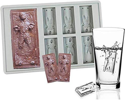 Halloween Star War Han Solo Süßigkeitenformen, Lebensmittelqualität Silikon Han Solo Süßigkeiten Herstellung Form und Eiswürfelform, Silikon Eiswürfelformen für Starwars Fans