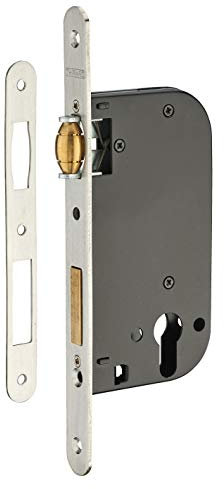 THIRARD - Boitier de serrure encastrable à rouleau à cylindre pour porte d'entrée, axe 50mm, bouts ronds