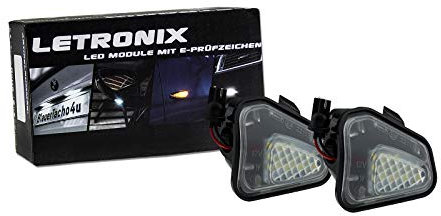 LETRONIX SMD LED Umfeldbeleuchtung Ausstiegsbeleuchtung Module Kompatibel mit: CC 2012-2016 / EOS vor Facelift 2009-2011 / Passat B7 Typ 3C 2010-2014 / Passat CC 2008-2012 / Scirocco Typ 13 2008-2017