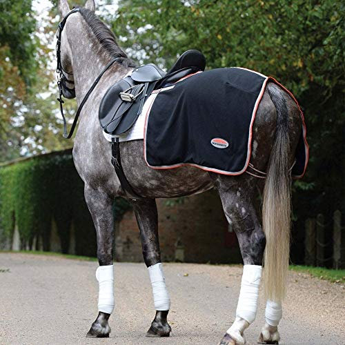 Weatherbeeta Therapie-Tec Fleece Viertelblatt Schwarz/Silber/Rot