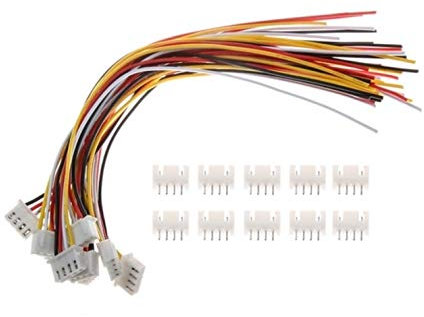 VUNIVERSUM 5X 4Pin (3s) Premium XH 2.54mm 2.54 Stecker inkl. 15cm 24AWG Elektronik Kabel + Buchse Lose für Lipo Akku Balancerkabel Pitch RC JST-XH Modellbau