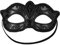 dressforfun 900881 Venezianische Maske für Damen, Augenmaske mit Muster und Zierborte für Maskenball Party Fasching Karneval Halloween - diverse Farben - (schwarz | Nr. 303529)