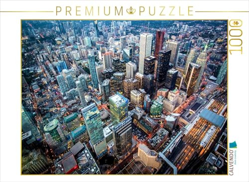 CALVENDO Puzzle Flug über die Häuserschluchten von Toronto | 1000 Teile Lege-Größe 64 x 48 cm Foto-Puzzle für glückliche Stunden