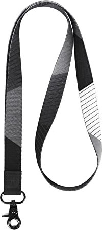 Coole Lanyards, Umhängeband, Schlüsselband für Schlüssel, Geldbörsen und Ausweishalter, Schwarz gestreift, Medium