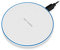 QI Induktive Ladestation 15W - Kabelloses Schnellladen kompatibel mit Samsung Galaxy S25 S24 S23 S22 S21 Plus Ultra FE mit sicherem Überladungsschutz - modernem Design, Farbe:Weiß