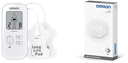 OMRON E3 Intense – tragbares Schmerztherapiegerät & Gel-Pads HV-PAD-3E für OMRON HeatTens