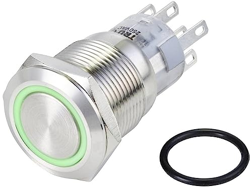 TRU COMPONENTS TC-10090964 LAS1-AGQ-22E/G/24V/S Vandalismusgeschützter Drucktaster 250 V/AC 3 A 2 x Ein/(Ein) tastend G